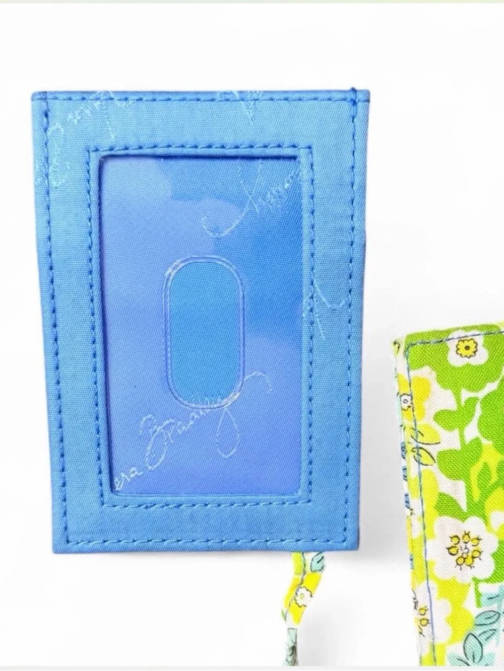 Vera Bradley Vintage Blue Green Yellow Floral Clutch